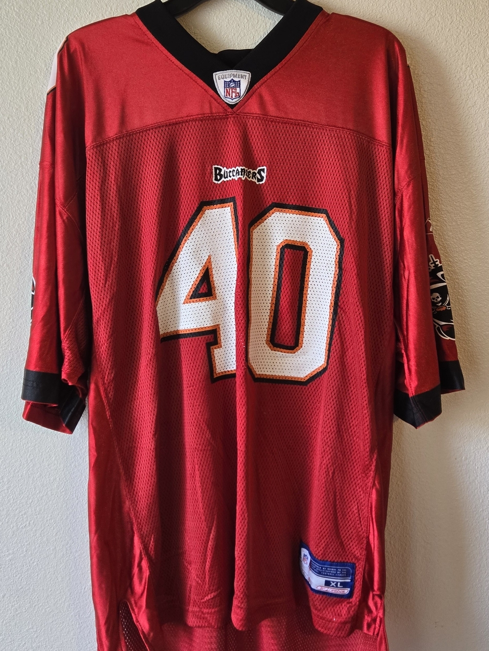 NFL Equipment Tampa Bay Buccaneers Red #40 Football Jersey